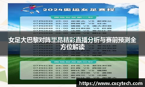 女足大巴黎对阵里昂精彩直播分析与赛前预测全方位解读